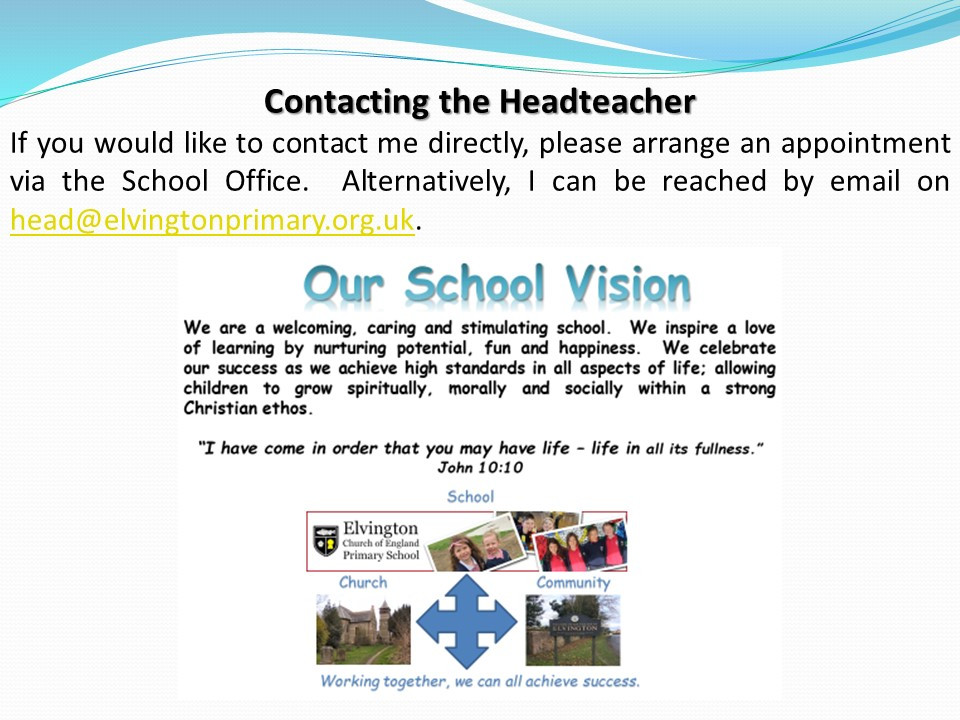 new headteacher presentation to staff