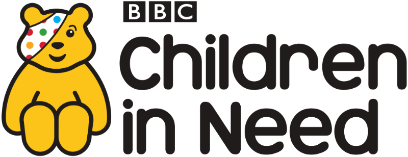 BBC children in need logo with Pudsey the bear