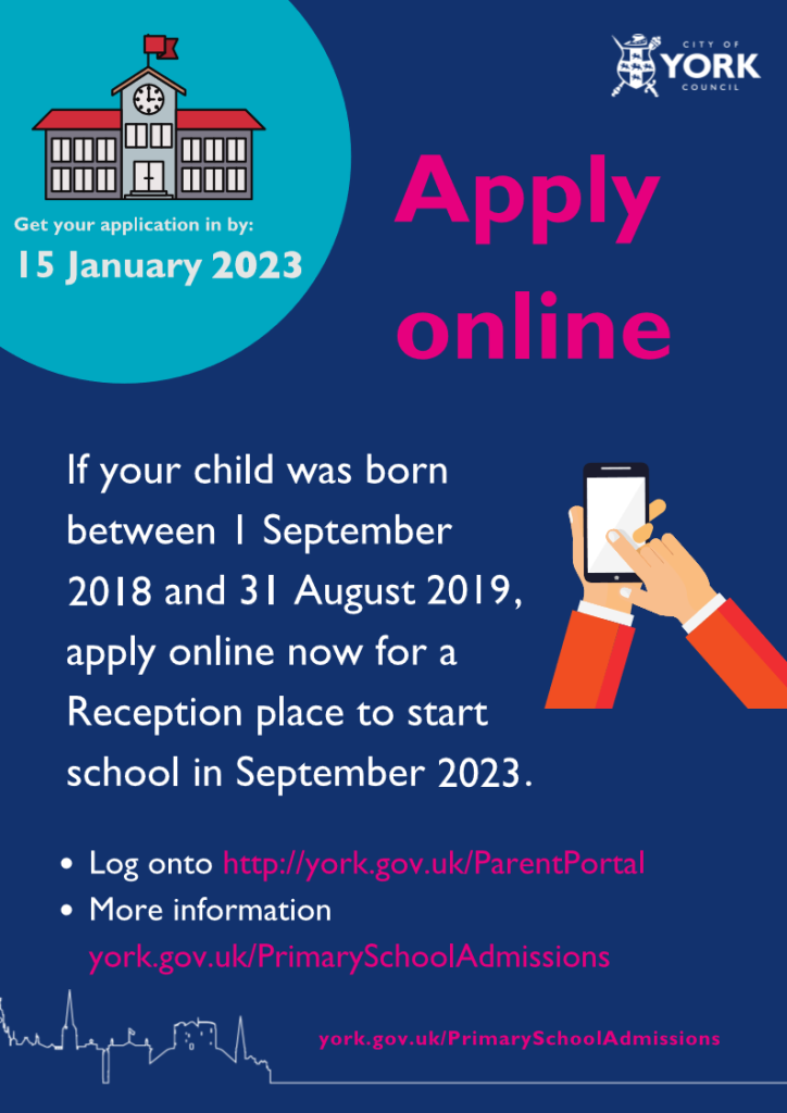 Reception 2023 Applications – a reminder | Elvington Church of England ...